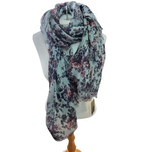 Peruvian Connection Blue Sage Vintage Rose Scarf NWT
